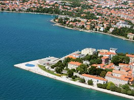 Zadarsk pstav, z nho ped nkolika minutami vyplul trajekt (viz pedchoz...