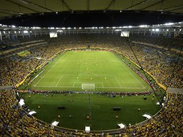 Stadion Maracaná v Riu pi finále Poháru FIFA mezi domácí Brazílií a panlskem.
