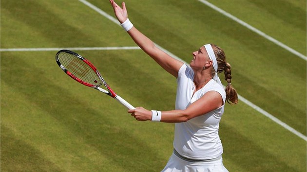 NA PODN. Petra Kvitov v osmifinle Wimbledonu.