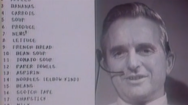 Douglas Engelbart pedvedl v roce 1968 prci se seznamem poloek. Dnes to nen nic revolunho, ale v dob drnch ttk byla okamit prava textu nebo petahovn poloek my revoluce.