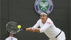 SNAHA. Francouzka Marion Bartoliová ve tvrtfinále Wimbledonu.