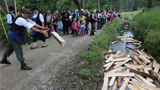 Otevení opravené ásti Schwarzenberského kanálu a ukázka plavení deva. 