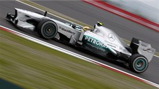 Lewis Hamilton z Mercedesu pi tréninku na Velkou cenu Nmecka.