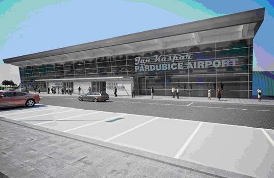 Vizualizace nového terminálu pardubického letit