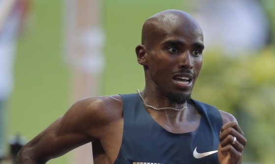 Mo Farah na mítinku Diamantové ligy v Monaku. 