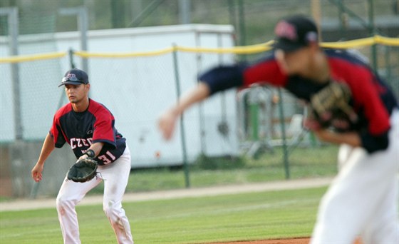 eský reprezentant v baseballu v akci