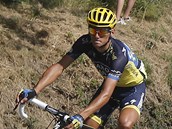 esk cyklista Roman Kreuziger v ele skupiny v 16. etap Tour de France
