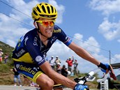 panlsk cyklista Alberto Contador ve sjezdu z Col de Manse