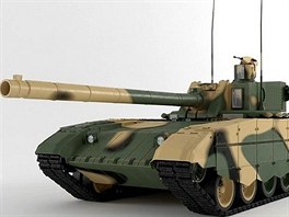 Vzhled tanku Armata podle vojenskho analytika Alexeje Chlopotova