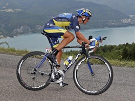 Roman Kreuziger v horské asovce na Tour de France. 