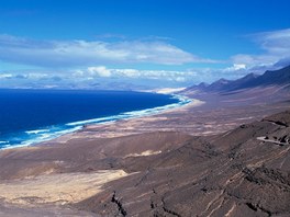 Playa de Cofete, poloostrov Jandia na kanárském ostrov Fuerteventura. Asi 10...