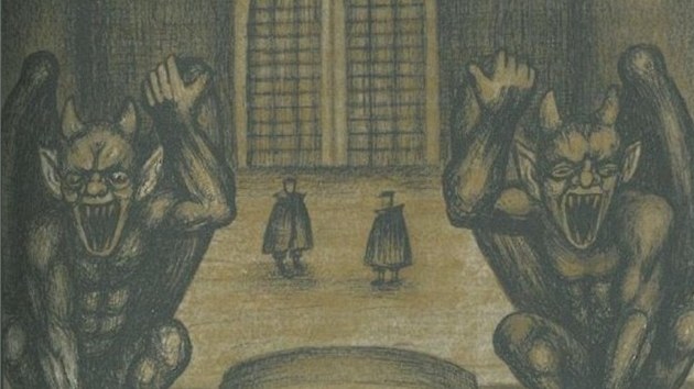 Ilustrace Jaroslava Rny k povdce Edgara Allana Poea William Wilson (z knihy Dmon zvrcenosti)