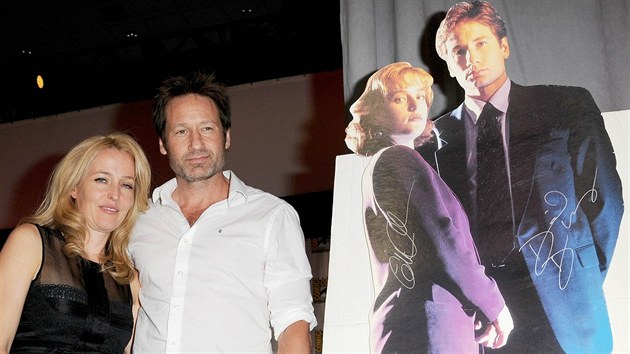 Dana Scullyov a Fox Mulder po 20 letech: Gillian Andersonov a David Duchovny (18. ervence 2013)