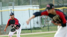 Český reprezentant v baseballu v akci Český reprezentant v baseballu v akci
