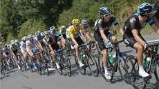 BRIT VE LUTÉM. Chris Froome, lídr Tour de France, bhem 14. etapy.