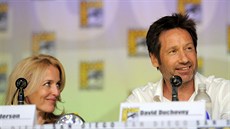 Gillian Andersonová a David Duchovny (18. ervence 2013)