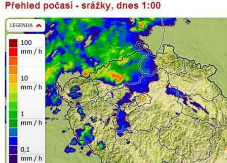 V noci z nedle 28. ervence na pondl 29. ervence zashly severozpad eska