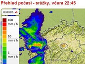 V noci z nedle 28. ervence na pondl 29. ervence zashly severozpad eska