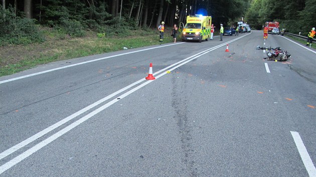 V Buchlovskch kopcch bourali hned po sob dva motorki.