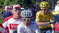 DOTRNÝ DIVÁK. Britský cyklista Christopher Froome si bhem dvacáté etapy Tour...