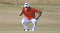 Anglický golfista Lee Westwood v průběhu British Open. Anglický golfista Lee Westwood v průběhu British Open.