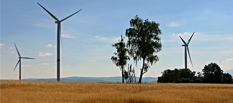 Plán poítá s výstavbou 26 a 31 vtrných elektráren, kadá o výce 200 metr vetn vrtule. Ilustraní snímek