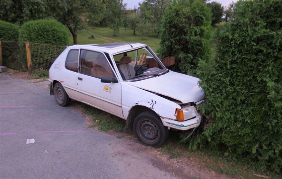 Ukradené auto z Opona skonilo nabourané ve zdi v nedalekém Trnov na...