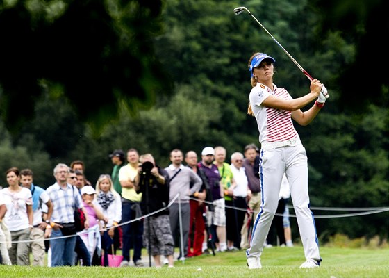eská golfistka Klára Spilková na turnaji  Pilsen Golf Masters 2013 na hiti v...