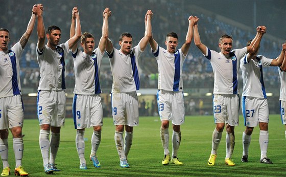 DKOVAKA. Fotbalisté Liberce se radují z vítzství 2:1 nad FC Curych.