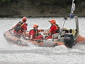 Vodní záchranná služba na přehradě Hracholusky. Vodní záchranná služba na přehradě Hracholusky.