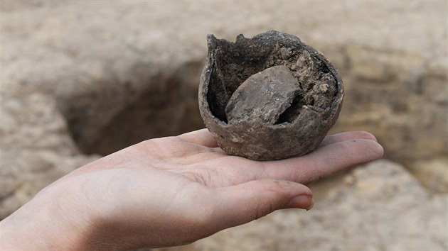 Studenti pracuj v Kobeicch na archeologickm przkumu.