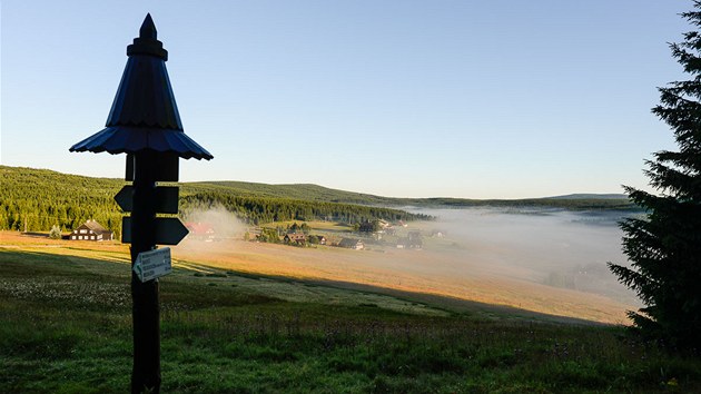 Ranní mlhy nad Jizerkou