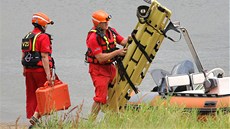 Vodní záchranná služba na přehradě Hracholusky. Vodní záchranná služba na přehradě Hracholusky.