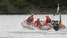 Vodní záchranná služba na přehradě Hracholusky. Vodní záchranná služba na přehradě Hracholusky.