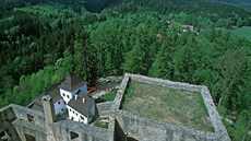 Pohled z hradu Landštejn na zalesněnou krajinu České Kanady Pohled z hradu Landštejn na zalesněnou krajinu České Kanady