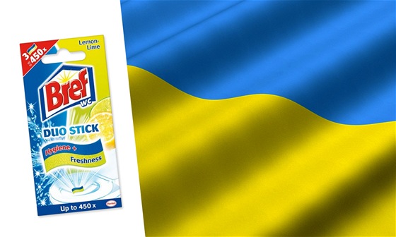 Bref Duo Stick v barvách ukrajinské vlajky si u ve východní Evrop lidé nekoupí.