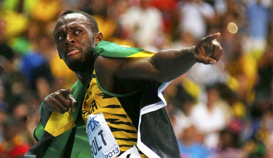 Jamajský král sprintu Usain Bolt na MS v Moskv zatím etí úsmvy, po triumfu...