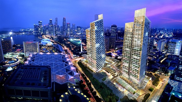 Beach Road, msto: Singapur, architekti: Foster+Partners. V budovch se t vyuv nasbran deov voda.
