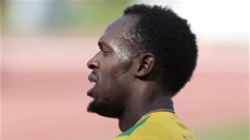 Usain Bolt při tréninku jamajského týmu v Moskvě těsně před startem mistrovství Usain Bolt při tréninku jamajského týmu v Moskvě těsně před startem mistrovství