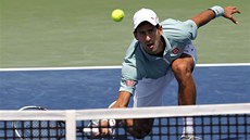 VÁLKU NIKDO NEVYHRAJE. To ekl Novak Djokovi po vlastním vítzství - ve 3. kole US Open nad Portugalcem Sousou.