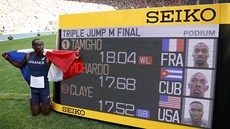 Teddy Tamgho se chlubí svým výkonem, 18,04 metr je tetí nejlepí...