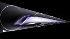 Jedna z vizualizací vyvíjeného dopravního systému Hyperloop.