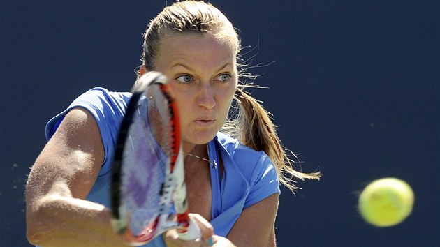 Petra Kvitová ve finále turnaje v New Havenu.