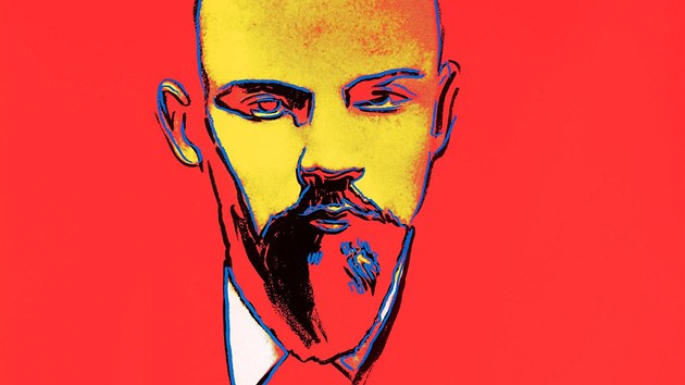 Andy Warhol - Rud Lenin (1987), jeden z 88 tisk vlastn i muzeum v Medzilaborcch.