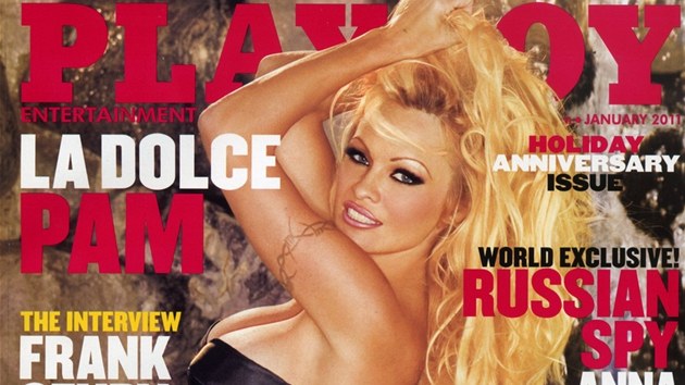 Pamela Andersonov na oblce asopisu Playboy pro leden roku 2011