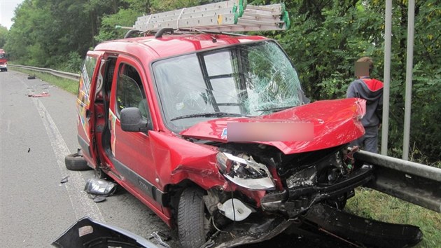 Vn dopravn nehoda u Tnit nad Orlic (20. 8. 2013)