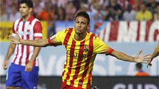 TAK TADY MĚ MÁTE. Neymar slaví svůj první gól v dresu Barcelony. TAK TADY MĚ MÁTE. Neymar slaví svůj první gól v dresu Barcelony.