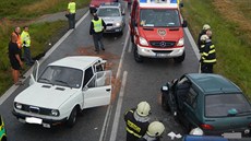 Nehoda dvou automobil mezi tpánovicemi a Liovem na eskobudjovicku....