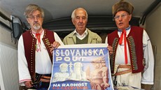 Oldich Paulus (vlevo), Jan Poruba (uprosted) a Drahomír Strnadel z Matice