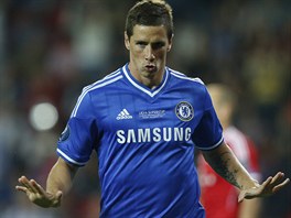 GÓLOVÁ OSLAVA. Fernando Torres poslal fotbalisty Chelsea do vedení 1:0.